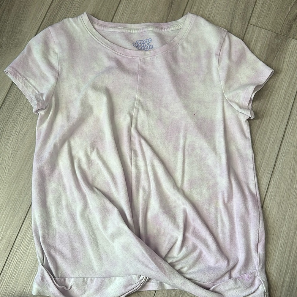 Purple tye dye short sleeve shirt